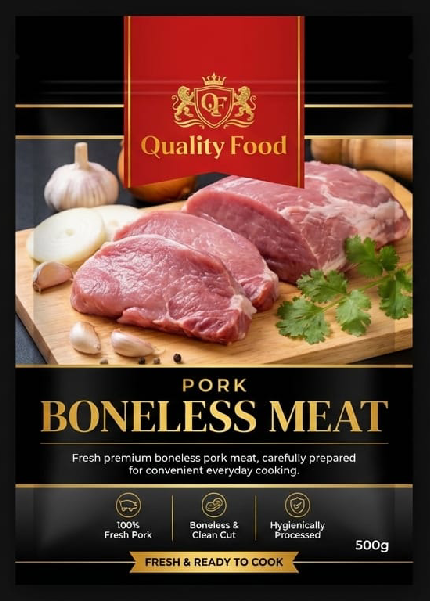 Premium Pork Boneless Meat (500g)